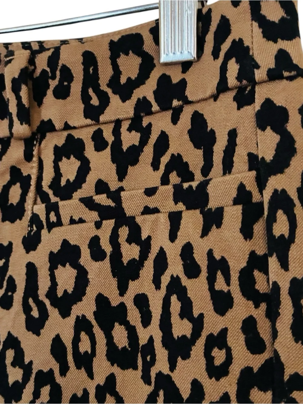 Banana Republic Sz 4 Leopard Animal Print Sloan Cropped Pants Office Casual - Picture 5 of 7
